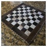 Gaucho Brazilian Cowhide Checkerboard