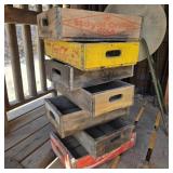 7 Antique Soda Crates