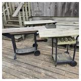 Three Rolling Outdoor Tables