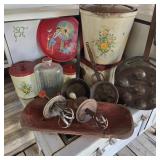 Lot of Retro / Red Kitchenware w/ Beaters