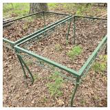 Pair of Green Patio Table Frames