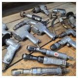 Large Lot of Air Tools in Crate
