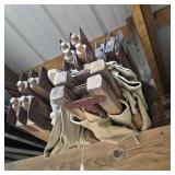 Lot of Square Tubing Posts w/ Folding Stools