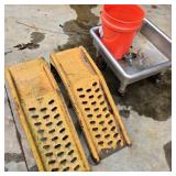 Rolling Stainless Basin, Ramp Pair, &  Bucket