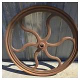 Large 35" Iron Pulley / Wheel