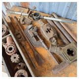 Crate w/ Pipe Threaders, Dies, & Cutter