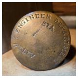 Engineer Department Brass Survey Marker