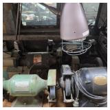 Vintage Lamp & Bench Grinders Lot