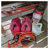 Fuel Cans, Saws, Round Up, & Sprayer