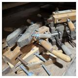 Stack of Wood Clamps in Back Room