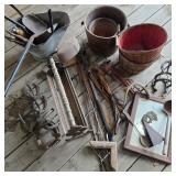 Misc. Lot w/ Dispenser, Coal Hod, & Mirror