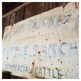 Old Wilson Prickett Cattle Ranch Sign