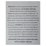 Pick-up Notice / Instructions