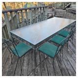 Wrought Iron Table w/ 8 Chairs