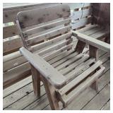 Outdoor Wood Arm Chair Downhill