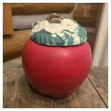 Vintage Apple Shaped Cookie Jar
