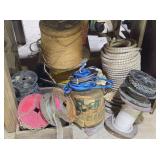 Lot of Chain, Rope, Twine, Wire +