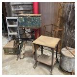 Lot of Industrial Table Projects w/ Ladder