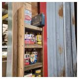 Shelves of Vintage Fluids Tins