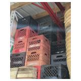 Large Lot of Plastic Milk Crates