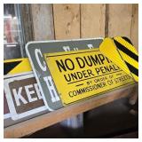 Lot of Signs w/ No Dumping