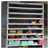 Metal Cabinet & Contents w/ Caution Tape