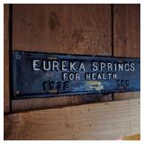 Small 1932 "Eureka Springs for Health" Metal Sign