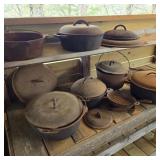 Lot of Misc. Cast Iron w/ Dutch Ovens