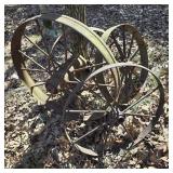 Lot of 4 Decorative Iron Wheels