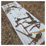 Contents of Sheet Metal w/ Lug Wrench & Binders