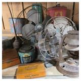 Vintage Lot w/ Fans, Lantern, & Citgo Can