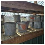 Lot of 17 Vintage Minnow Buckets