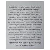 Pick-up Notice / Instructions