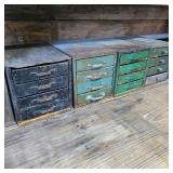 4 Small Industrial Metal Organizers