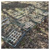 Set of 4 Old Metal Patio Chair