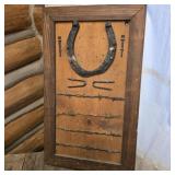 Rustic Barbed Wire & Horseshoe Wall Art