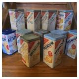 Lot of Vintage Cracker Tins