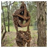 Differential Chain Hoist Suspended from Tree