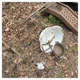 Misc. Metal Lot w/ Ramps, Wrought Iron, & Bowl