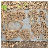 Pallet of Chains w/ Wire Rope