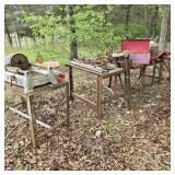 Large Lot of Pipe Threading w/ Tables & Stands