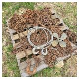 Pallet of Chain Section w/ Wire Rope & Propeller