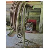 Old Wood Stand Roller & Air Hose