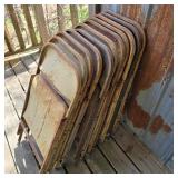 Set of 11 Lyon Industrial Folding Metal Chairs