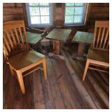 Two Chairs & Three Weathered Tables in Loft