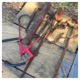 Chain Hoist, Post Driver, & Tongs Lot