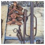 Yale Beam Trolley Pair & Post Driver Lot