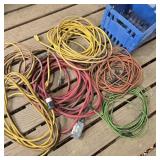 Blue Crate of Extension Cords