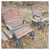 Weathered Metal & Wood Chairs