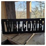 22" Metal Welcome Sign